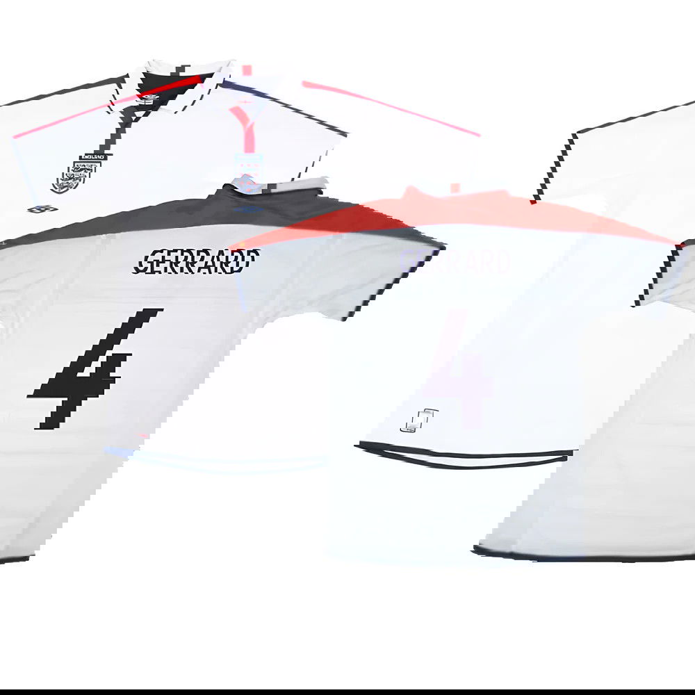 England 2003-05 Home Shirt (XL) (Excellent) (GERRARD 4)