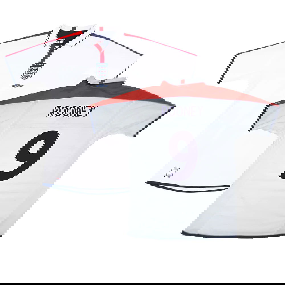 England 2003-05 Home Shirt (XXL) (Excellent) (ROONEY 9)