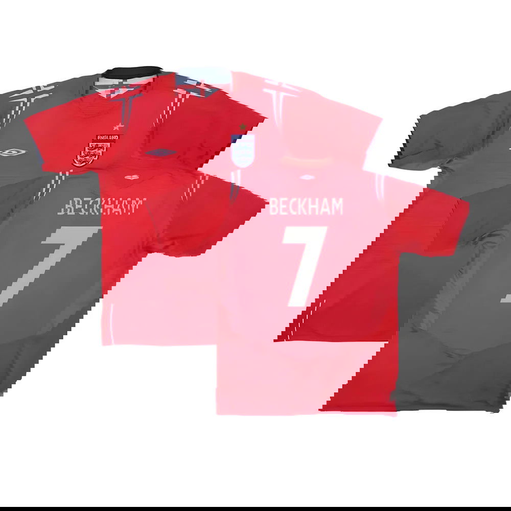 England 2004-06 Away Shirt (XL) (Excellent) (Beckham 7)