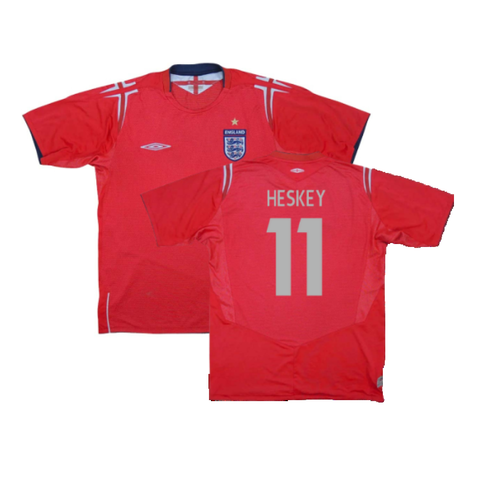 England 2004-06 Away Shirt (XL) (Excellent) (Heskey 11)