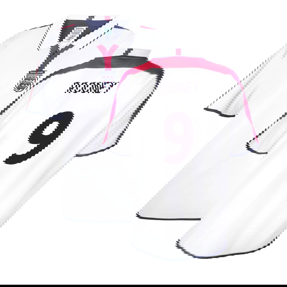 England 2004 Retro Football Shirt (Rooney 9)