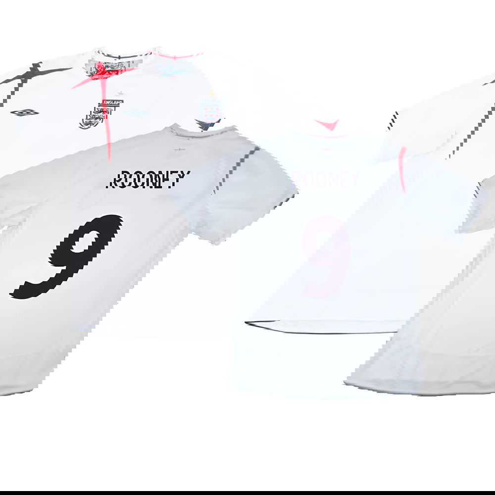 England 2005-07 Home Shirt (XXL) (Very Good) (ROONEY 9)