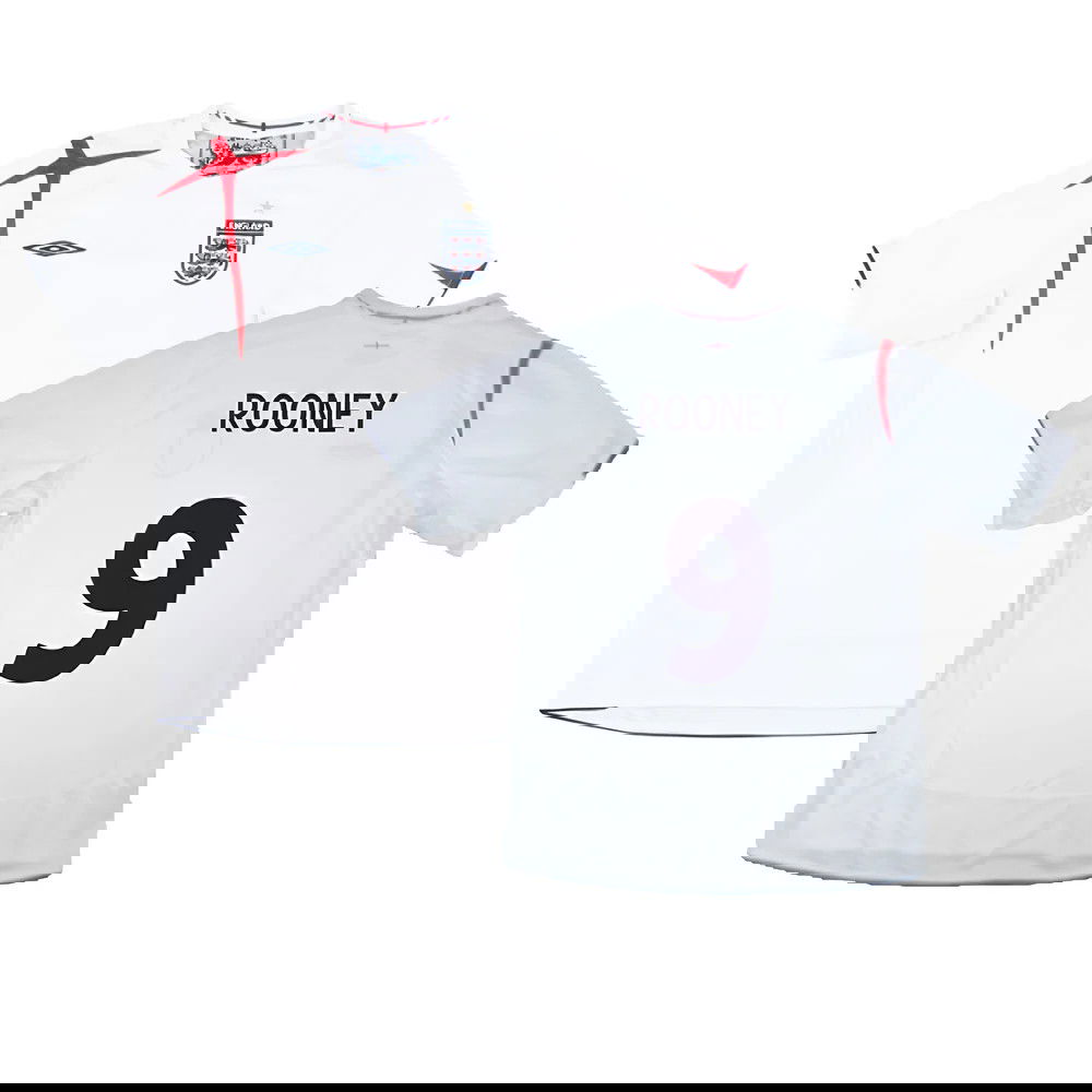 England 2005-07 Home Shirt (XXL) (Very Good) (ROONEY 9)