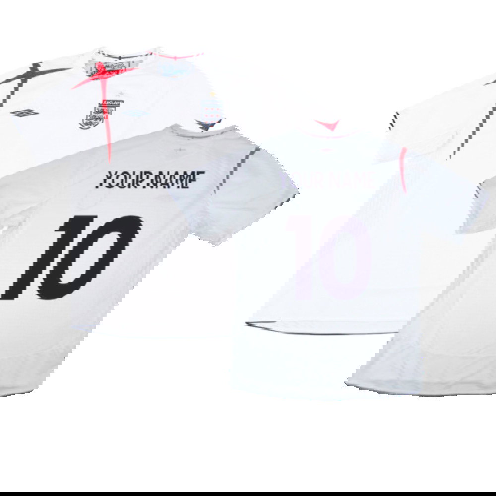 England 2005-07 Home Shirt (XXL) (Very Good) (Your Name)