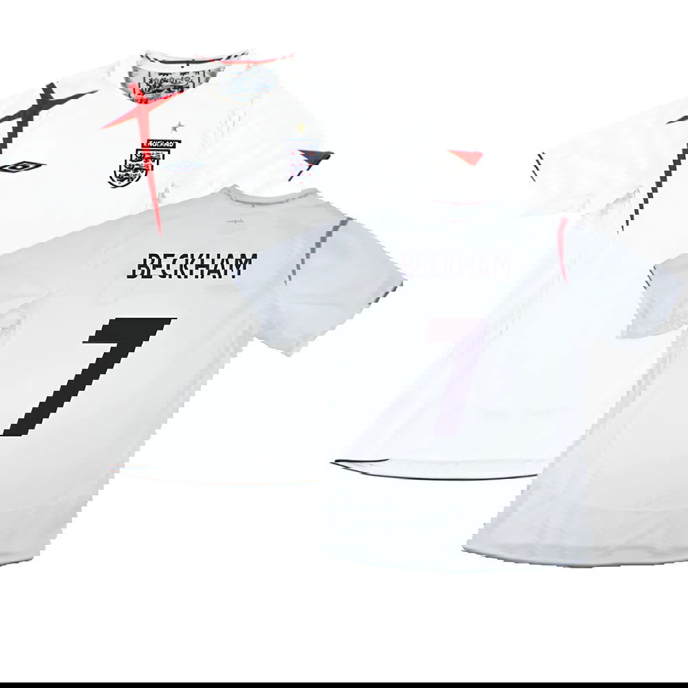 England 2005-2007 Home Shirt (XL) (Very Good) (BECKHAM 7)