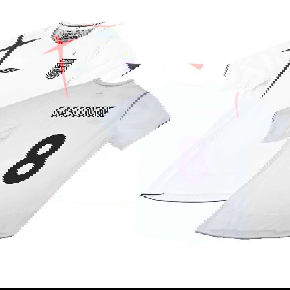 England 2005-2007 Home Shirt (XL) (Very Good) (GASCOIGNE 8)