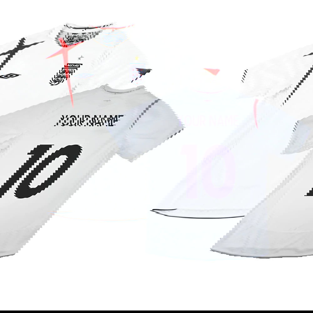 England 2005-2007 Home Shirt (XL) (Very Good) (Your Name)