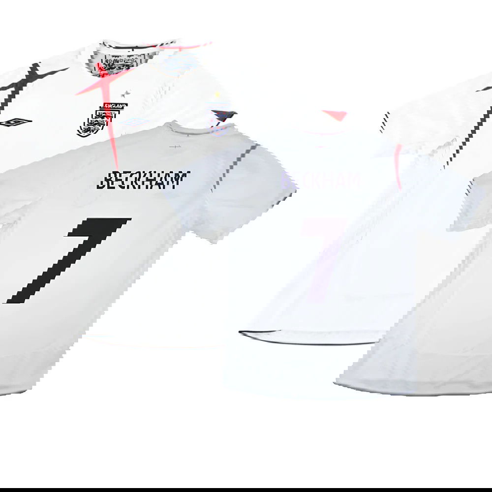 England 2006-08 Home Shirt (XL) (Excellent) (BECKHAM 7)