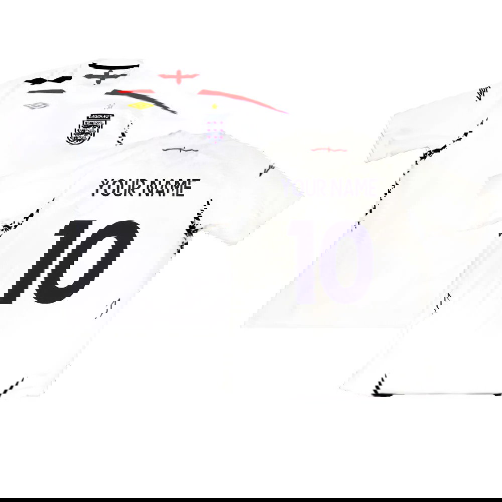 England 2007-09 Home Shirt (2XL) (Excellent) (Your Name)