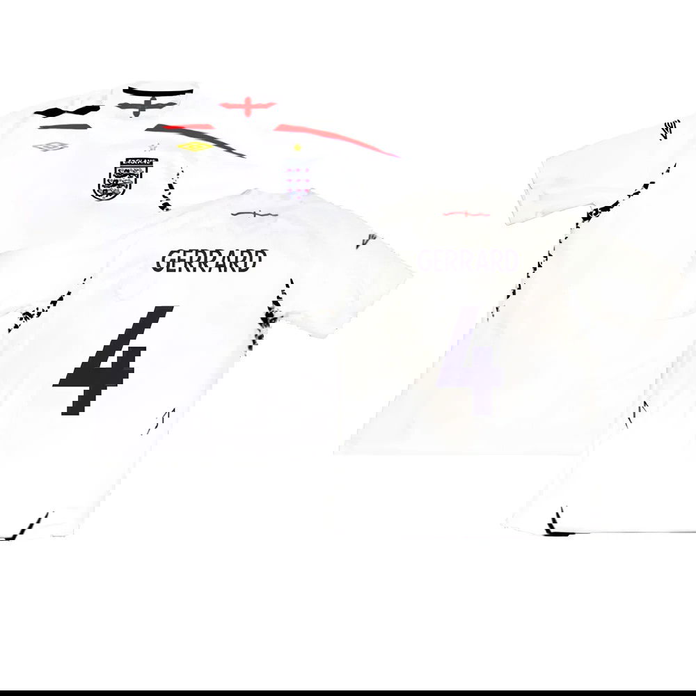 England 2007-09 Home Shirt (XL) (Excellent) (GERRARD 4)