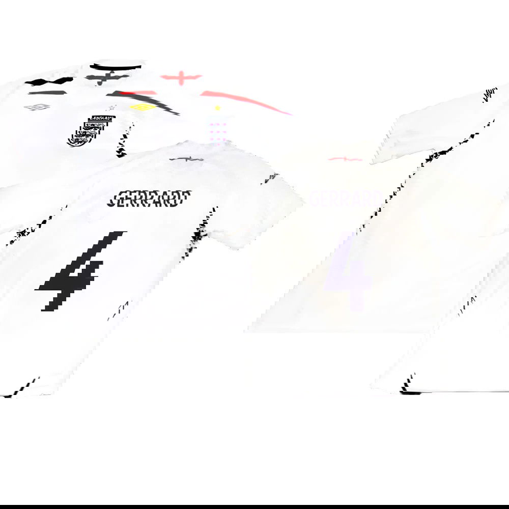 England 2007-09 Home Shirt (XXL) (Excellent) (GERRARD 4)