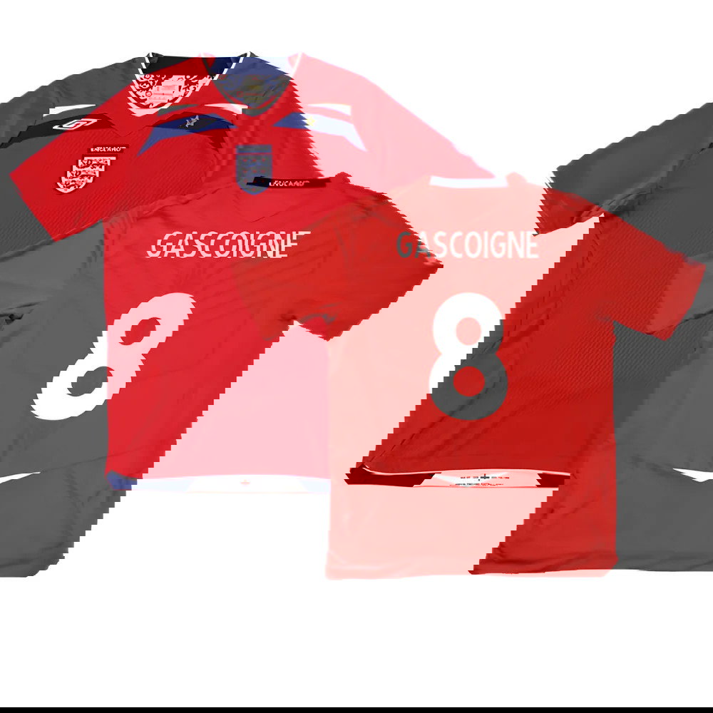England 2008-10 Away Shirt (Excellent) (GASCOIGNE 8)