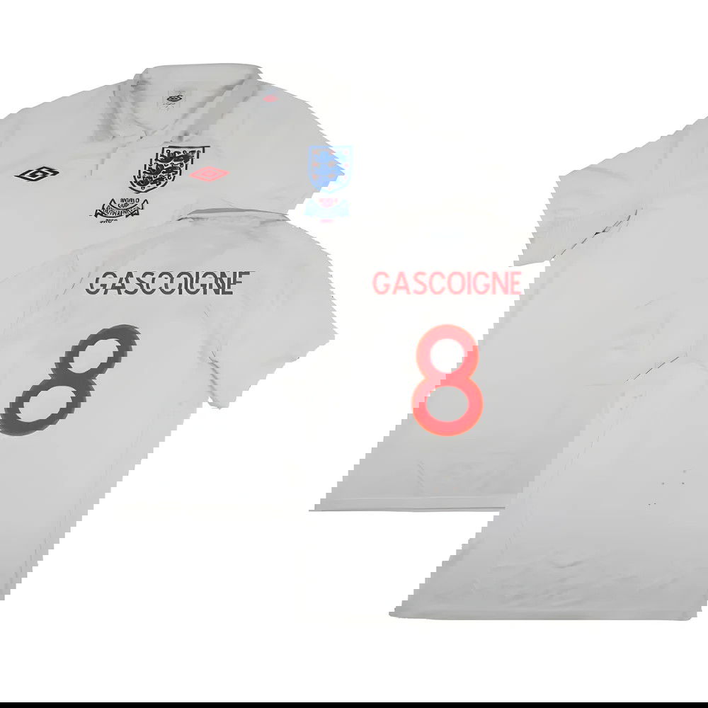 England 2009-10 World Cup Home shirt (XL) (Very Good) (Gascoigne 8)