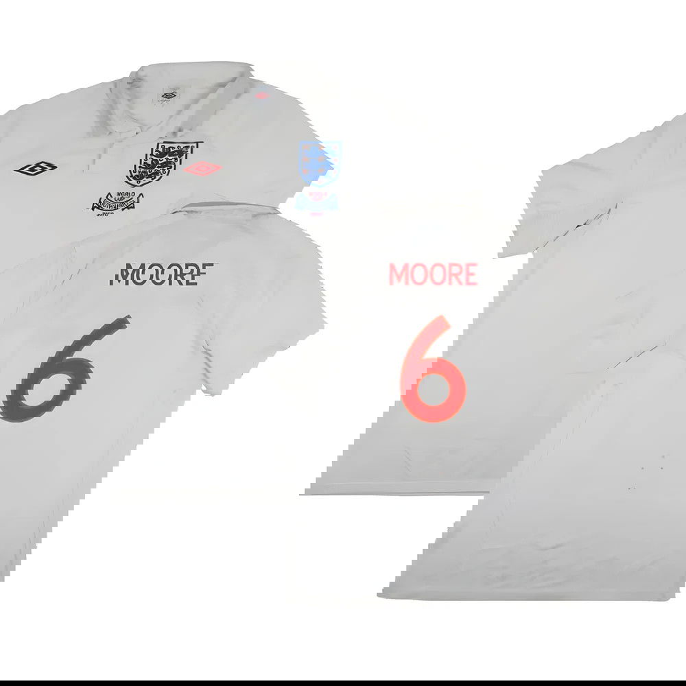 England 2009-10 World Cup Home shirt (XL) (Very Good) (Moore 6)