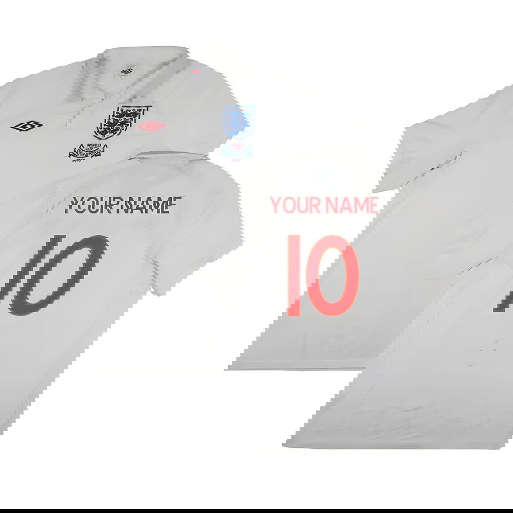 England 2009-10 World Cup Home shirt (XL) (Very Good) (Your Name)