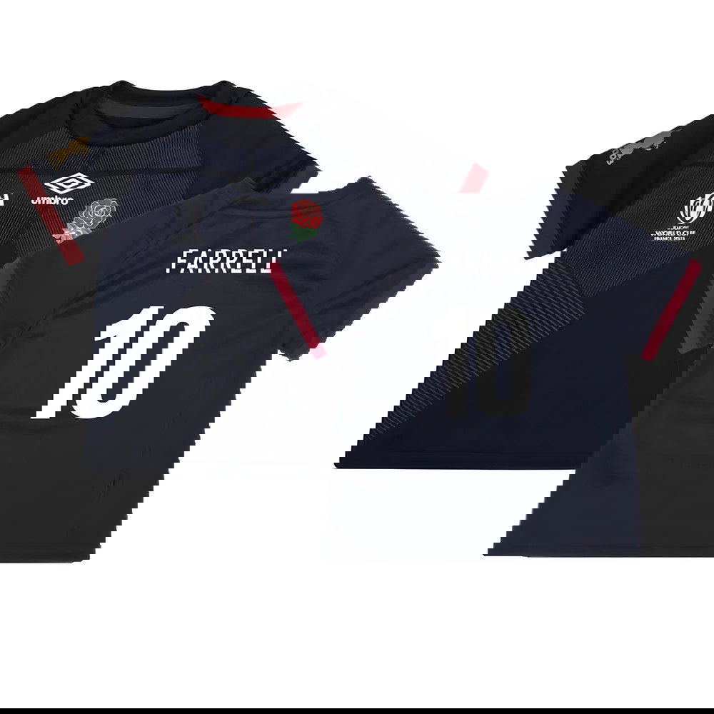 England RWC 2023 Alternate Replica Rugby Baby Shirt (Farrell 10)