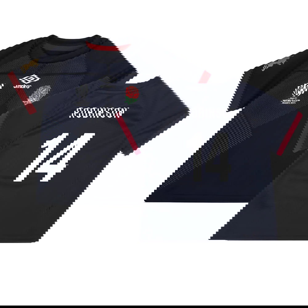 England RWC 2023 Alternate Replica Rugby Baby Shirt (Robinson 14)