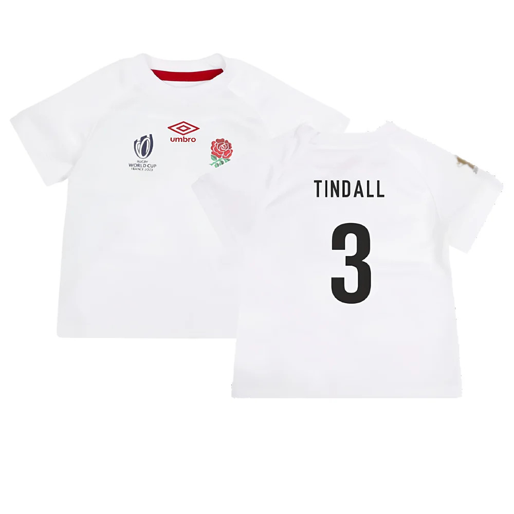 England RWC 2023 Home Replica Rugby Baby Kit (Tindall 3)