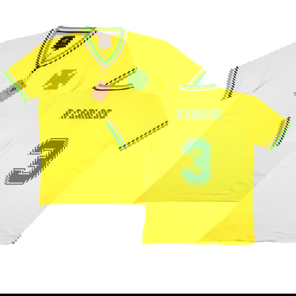 False Nein Brazil Home Football Shirt (R CARLOS 3)