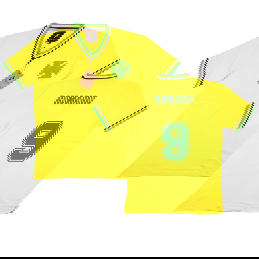 False Nein Brazil Home Football Shirt (ROMARIO 9)