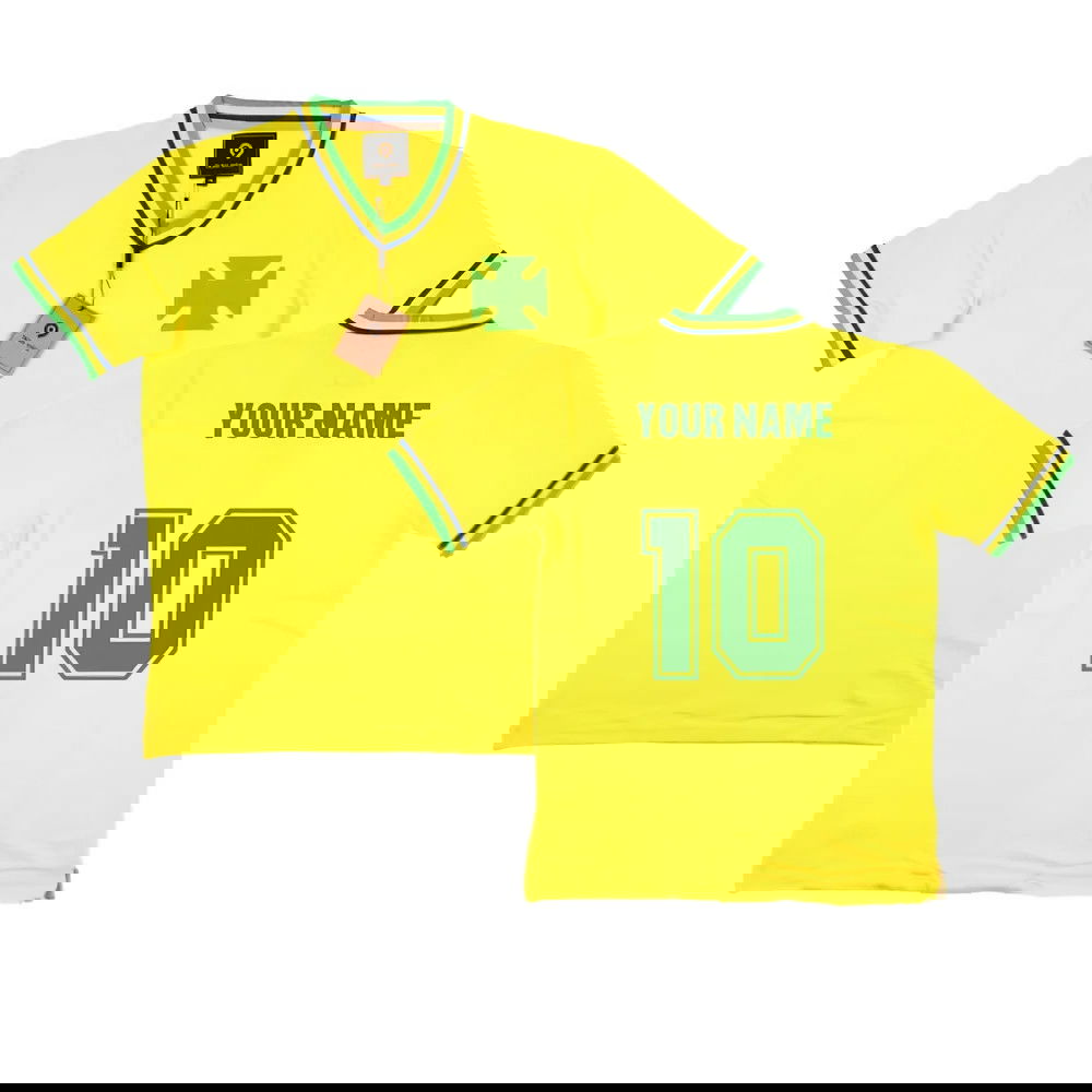 False Nein Brazil Home Football Shirt (Your Name)
