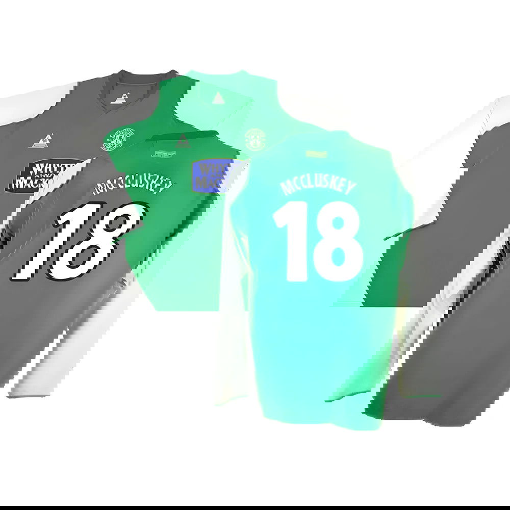 Hibs 2004-05 Long Sleeve Home Shirt ((Very Good) XL) (McCluskey 18)