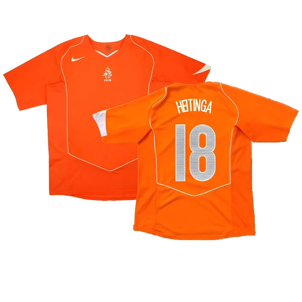 Holland 2004-05 Home Shirt ((Very Good) XXL) (Heitinga 18)