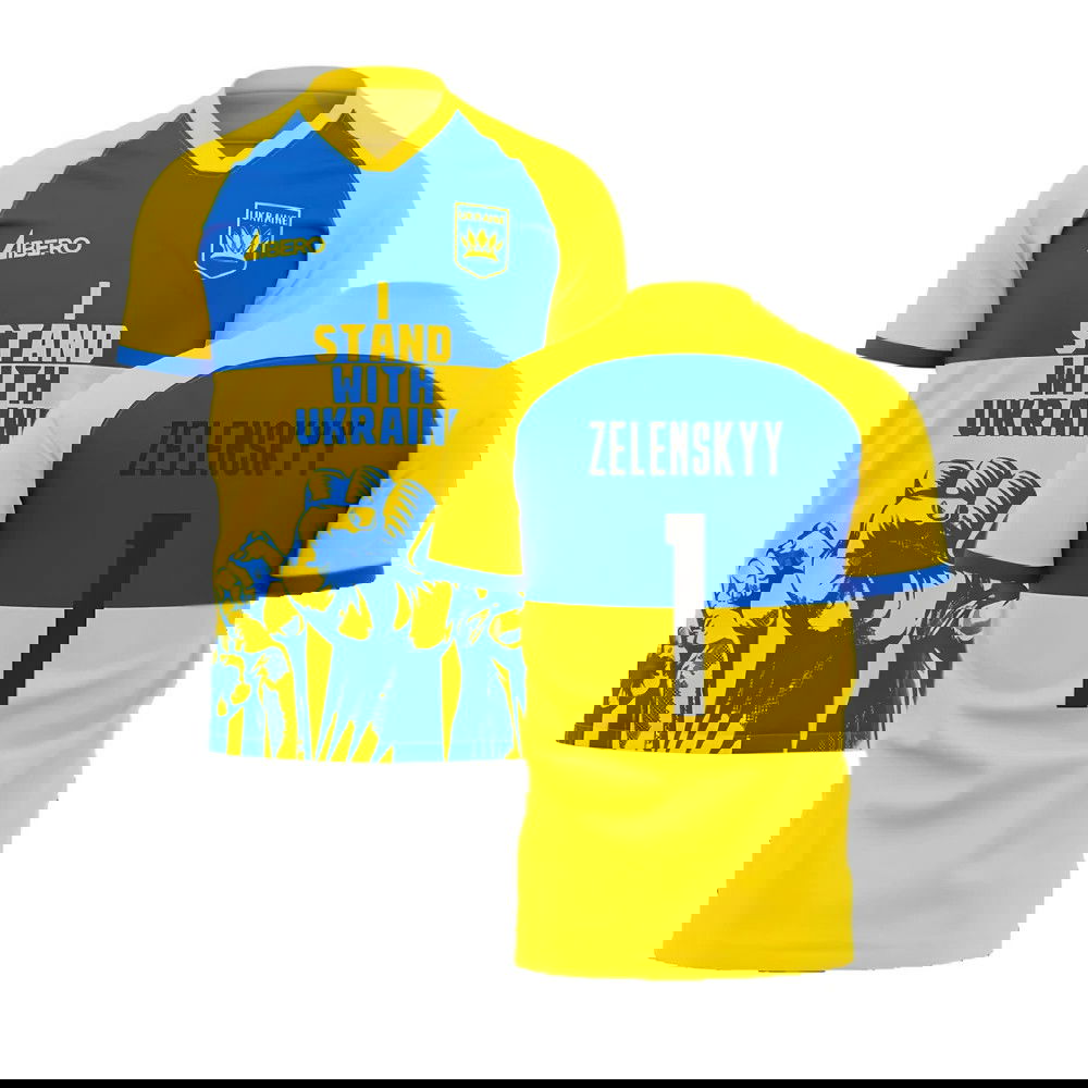 I Stand With Ukraine Concept Football Kit (Libero) (ZELENSKYY 1)