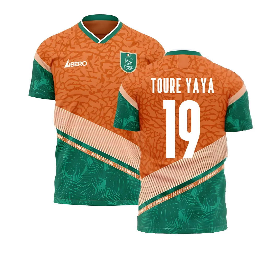  Ivory Coast 2025-2026 Away Concept Football Kit (Libero) (TOURE YAYA 19)