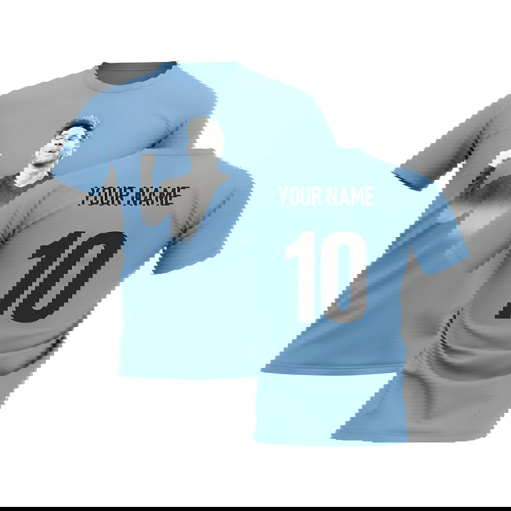 Lionel Messi Legend T-Shirt (Sky) (Your Name)