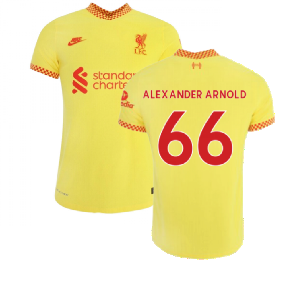 Liverpool Men's Nike Yellow 2021-2022 3Rd Shirt (Alexander Arnold 66)