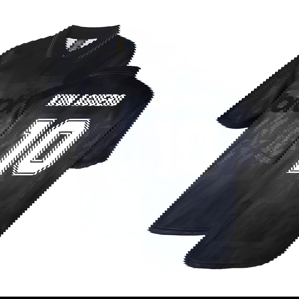 Man City 1990 Blackout Retro Shirt (KUN AGUERO 10)