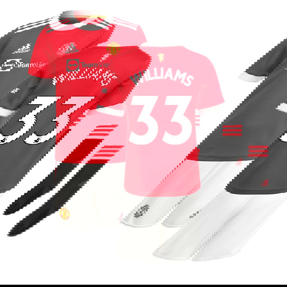 Man Utd 2021-2022 Home Mini Kit (WILLIAMS 33)