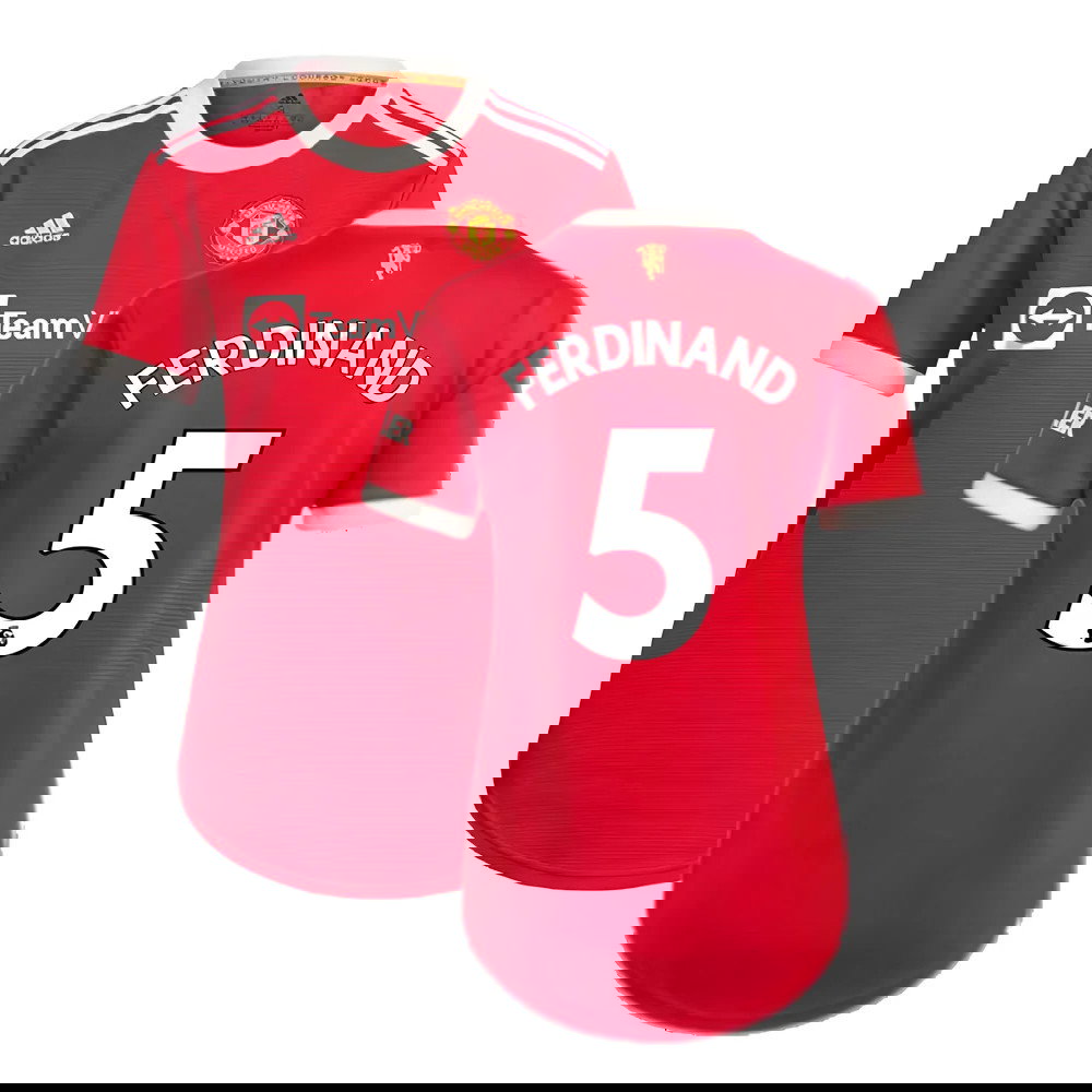 Man Utd 2021-2022 Home Shirt (Ladies) (FERDINAND 5)