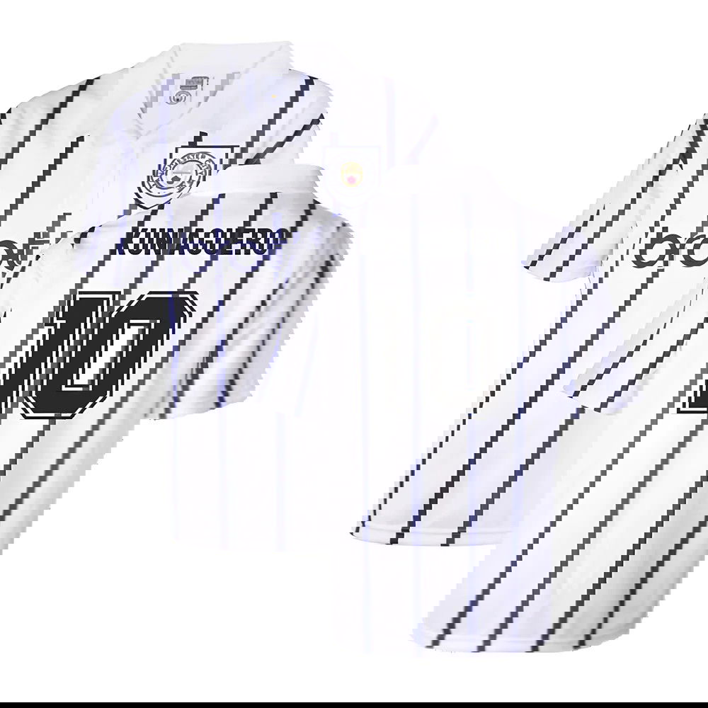 Manchester City 1993 Away Retro Football Shirt (KUN AGUERO 10)