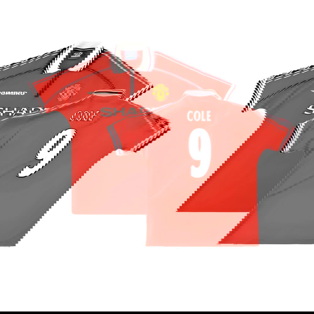 Manchester United 1998-2000 Home Shirt (XXL) (Excellent) (Cole 9)