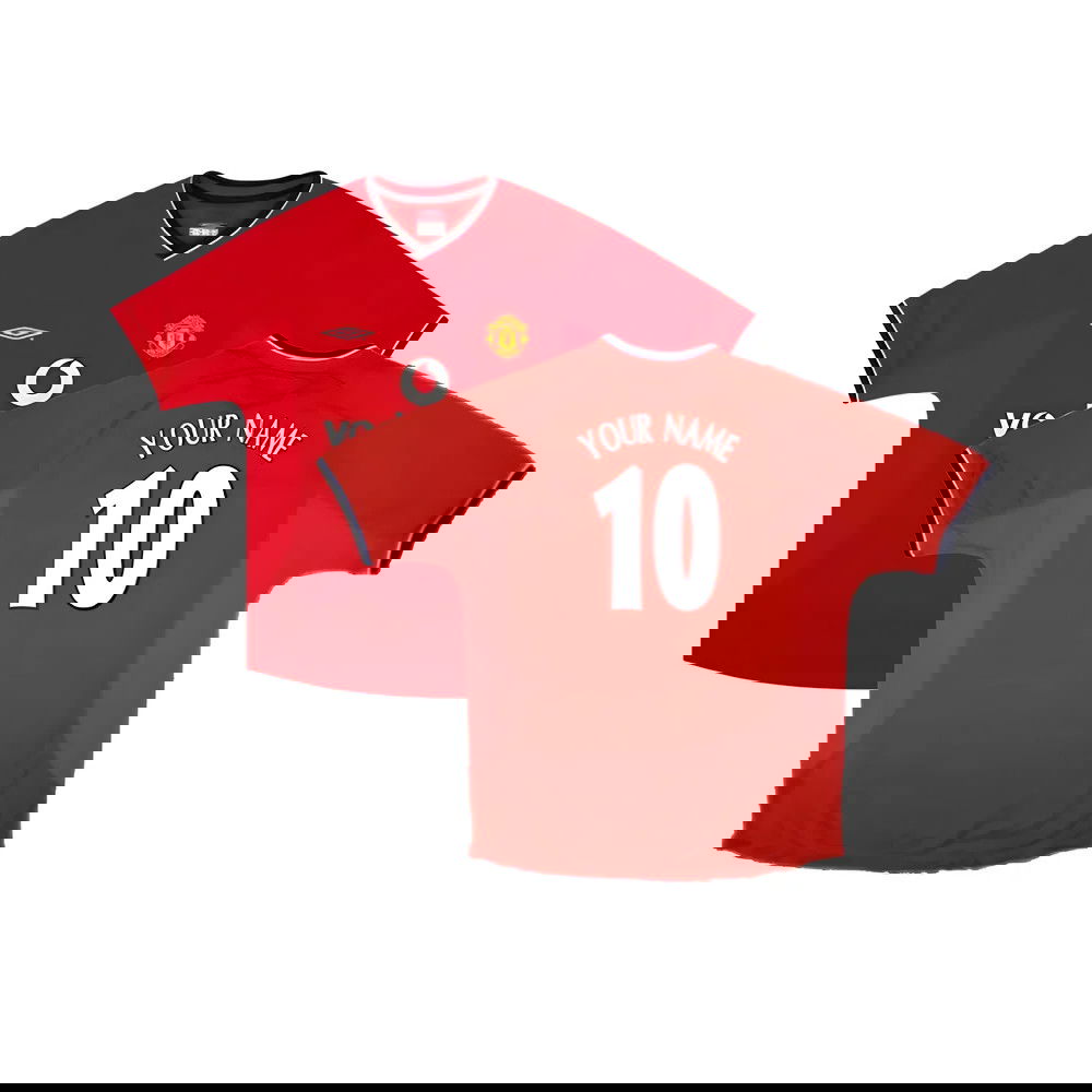 Manchester United 2000-02 Home Shirt ((Excellent) XXL) (Your Name)