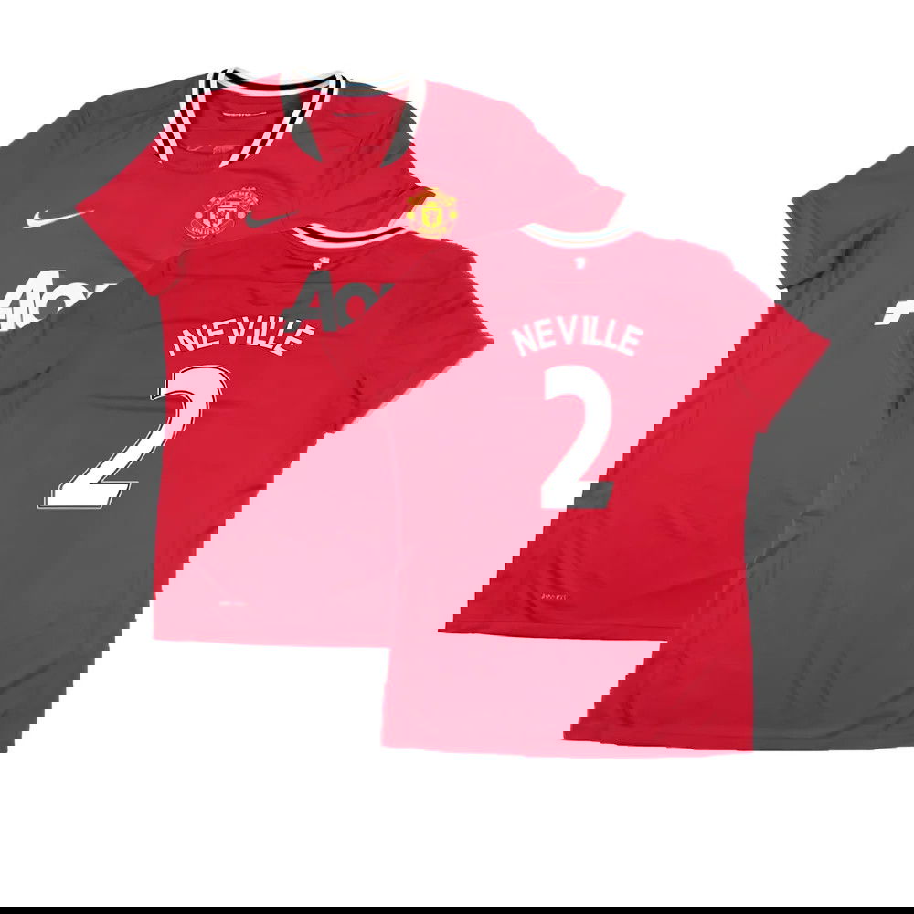 Manchester United 2011-12 Home Shirt (Women\'s) ((Very Good) M) (NEVILLE 2)