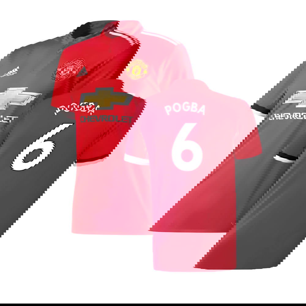 Manchester United 2017-18 Home Shirt ((Excellent) 4-5 Year) (Pogba 6)