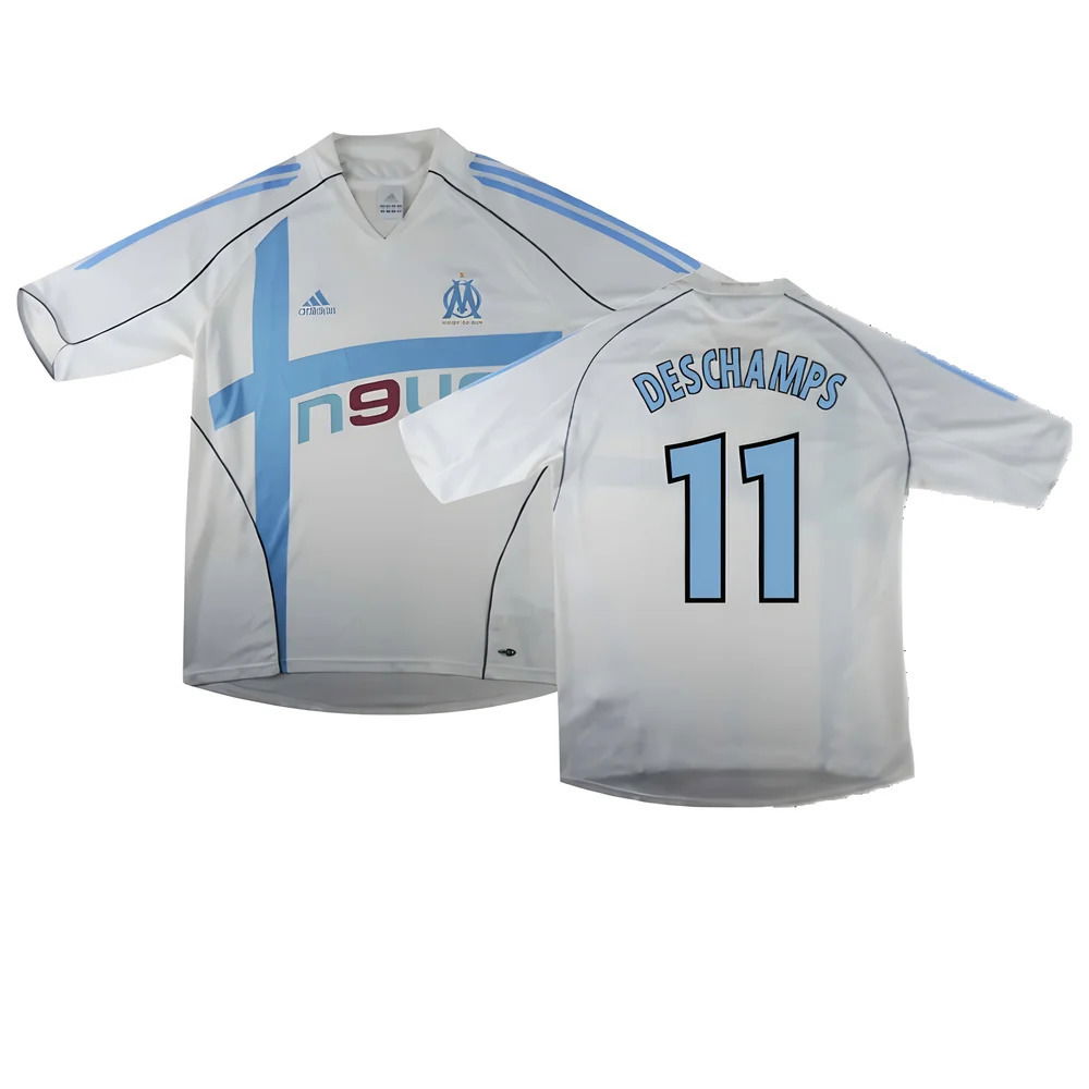 Marseille 2004-05 Home Shirt ((Excellent) L) (DESCHAMPS 11)