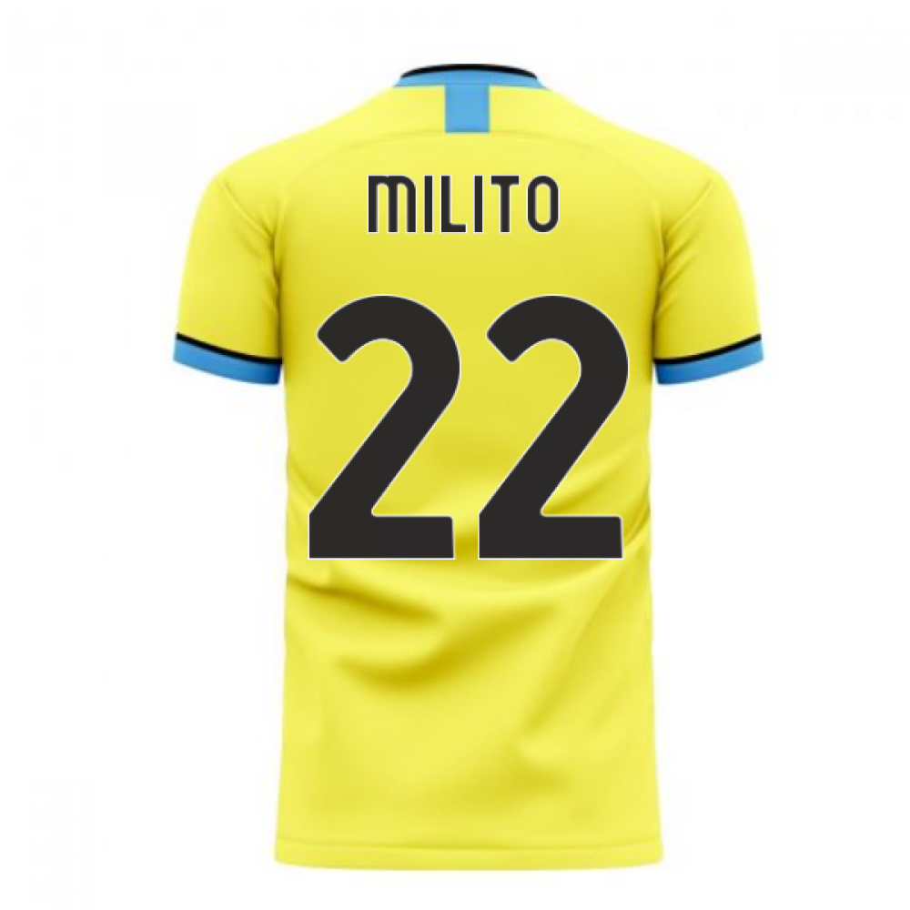  Nerazzurri Milan 2025-2026 Away Concept Football Kit (Libero) (MILITO 22) - Baby