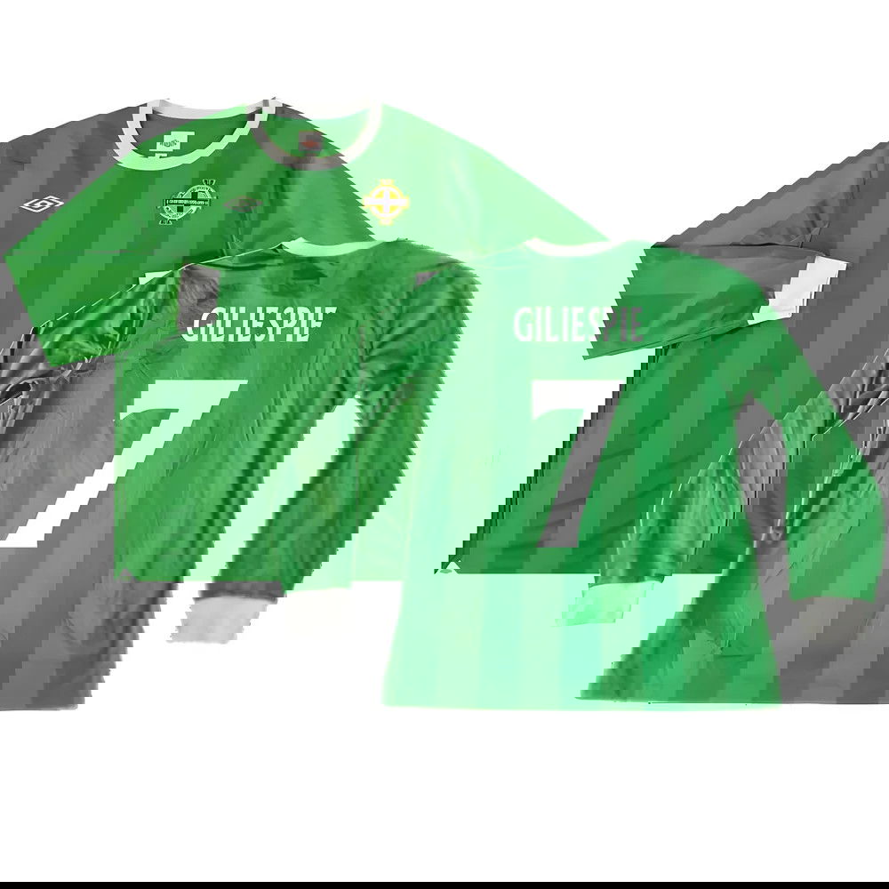 Northern Ireland 2010-12 Long Sleeve Home Shirt ((Good) XL) (Giliespie 7)