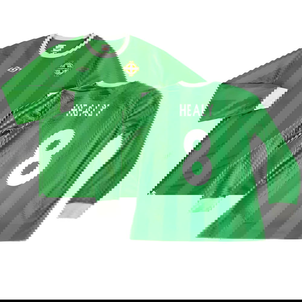 Northern Ireland 2010-12 Long Sleeve Home Shirt ((Good) XL) (Healy 8)