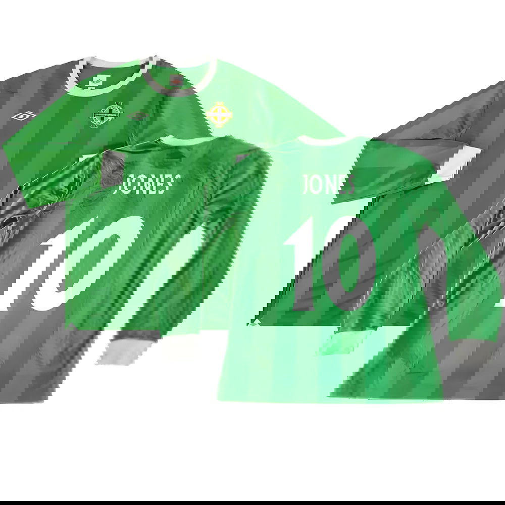 Northern Ireland 2010-12 Long Sleeve Home Shirt ((Good) XL) (Jones 10)