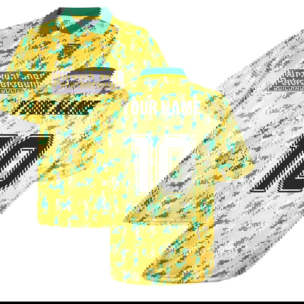 Norwich City 1993 Home Retro Shirt (Your Name)