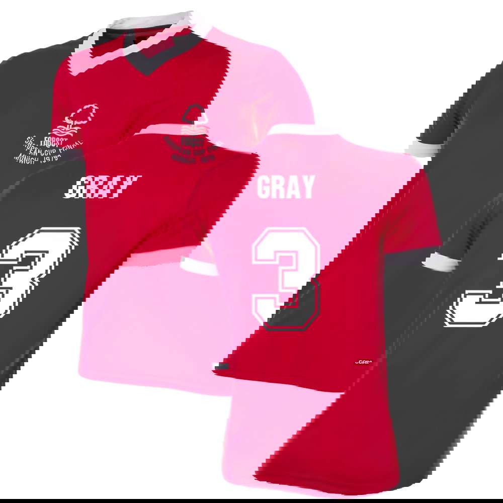 Nottingham Forest 1979 European Cup Final Retro Football Shirt (Gray 3)