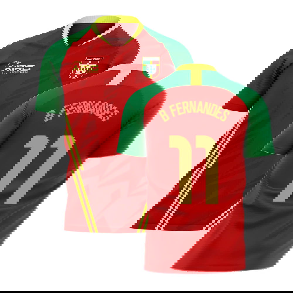 Portugal 2025-2026 Home Concept Football Kit (Airo) (B Fernandes 11)