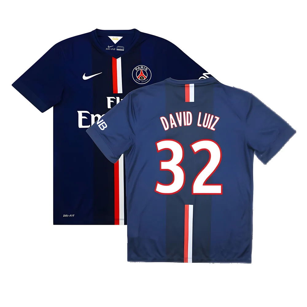 PSG 2014-15 Home Shirt ((Very Good) S) (David Luiz 32)