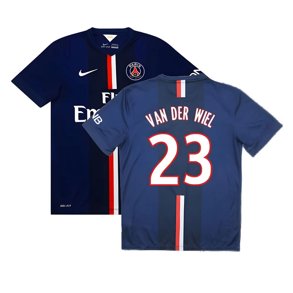 PSG 2014-15 Home Shirt ((Very Good) S) (Van Der Wiel 23)