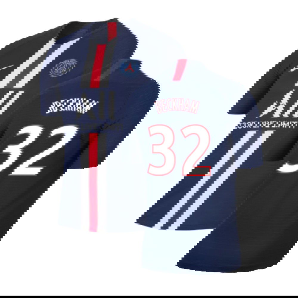 PSG 2019-20 Home Nike Vaporknit Shirt ((Mint) S) (BECKHAM 32)